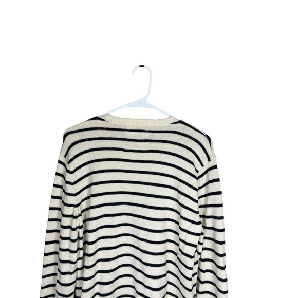American Eagle Men’s Striped Crewneck Sweater Medium Athletic Fit 100% Cotton - Picture 9 of 11